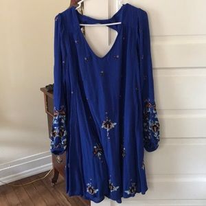 Free people Embroidered Floral Shift Dress
